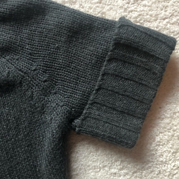 Aqua charcoal grey long open sweater size S - Picture 3 of 4